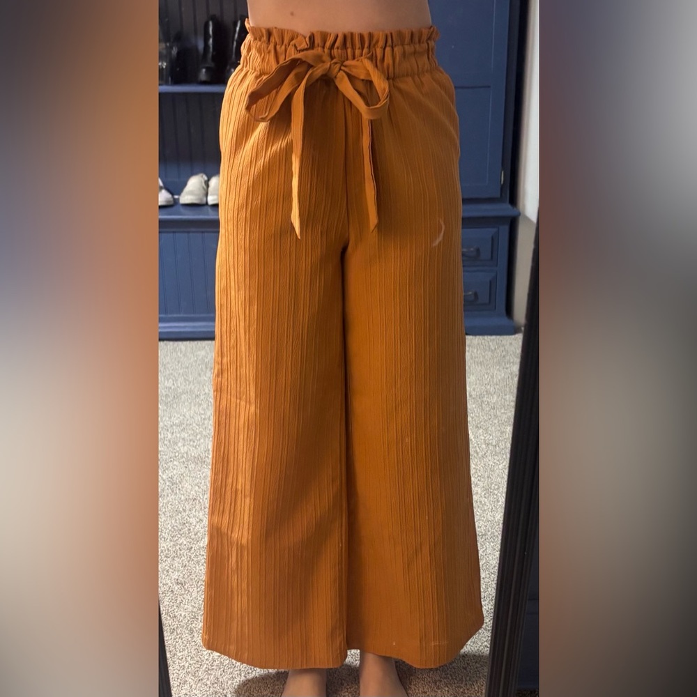 SHEIN Orange Wide Leg Pants